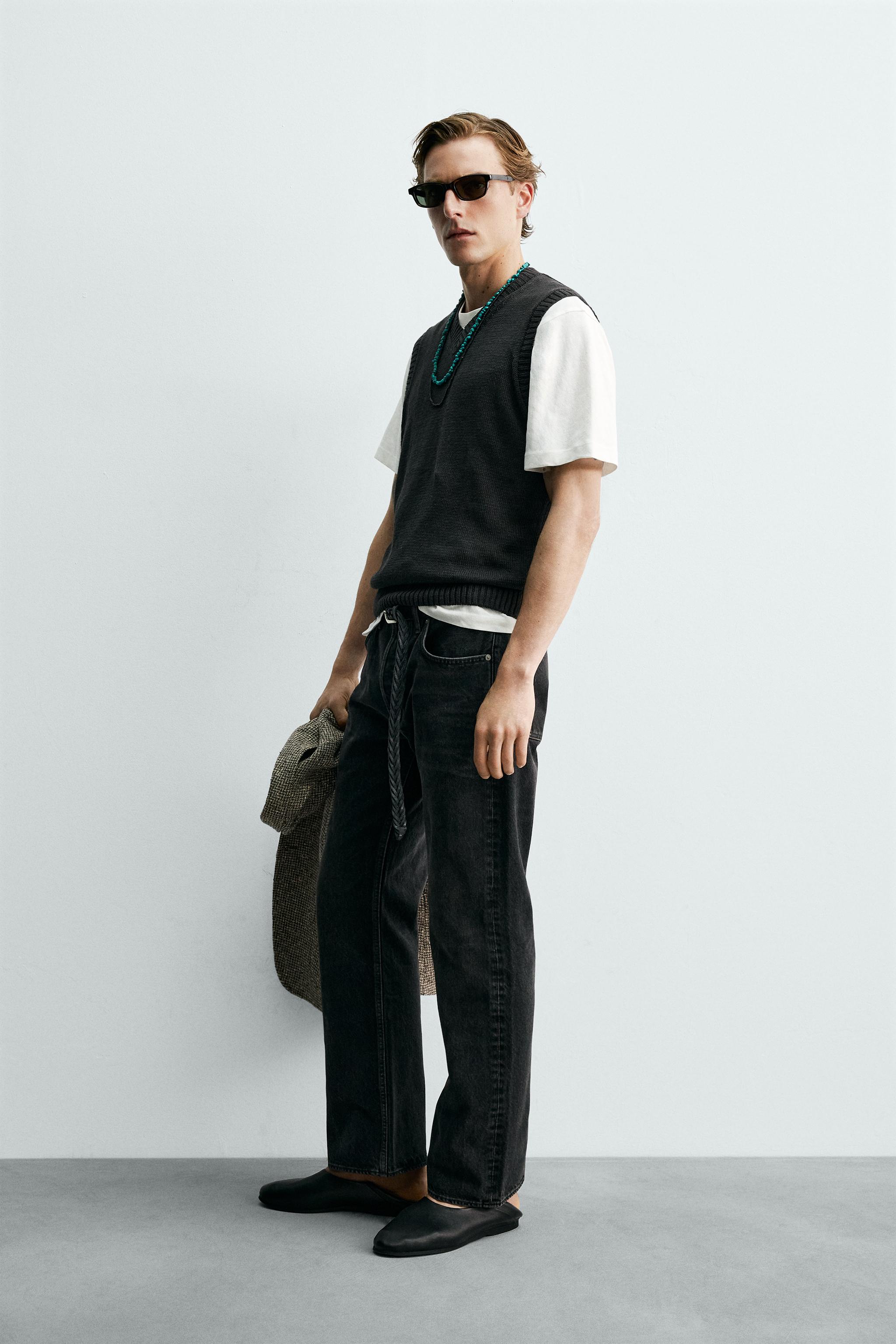 GILET EN MAILLE 100 % LIN AARON LEVINE X ZARA